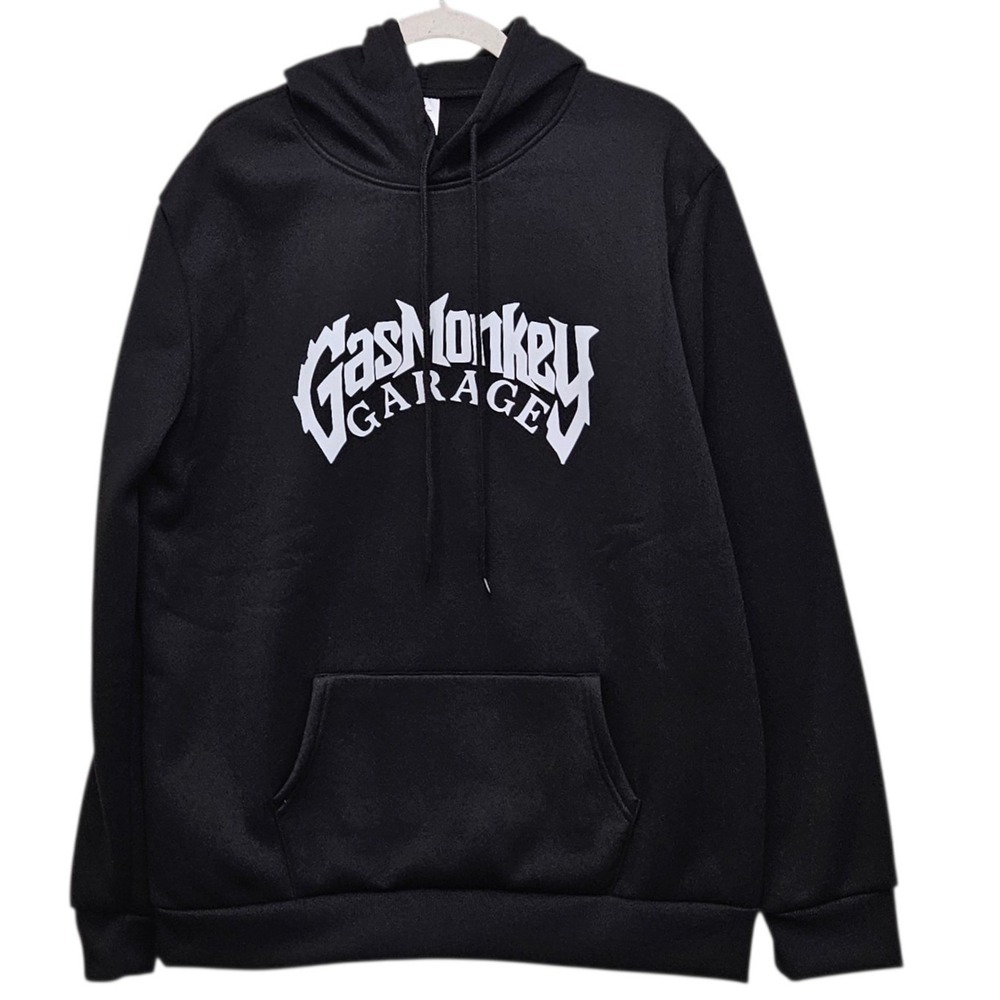 Gas Monkey Garage Hoodie Mens XL Black Blood Sweat Beers‎ Graphic Pullover